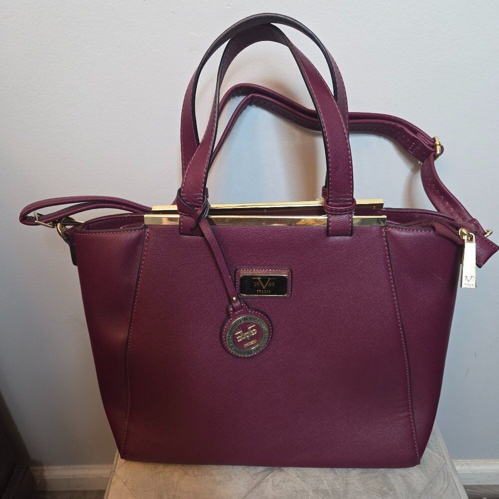 Versace 19.69 Abbigliamento Sportivo SRL Plum Handbag/Satchel